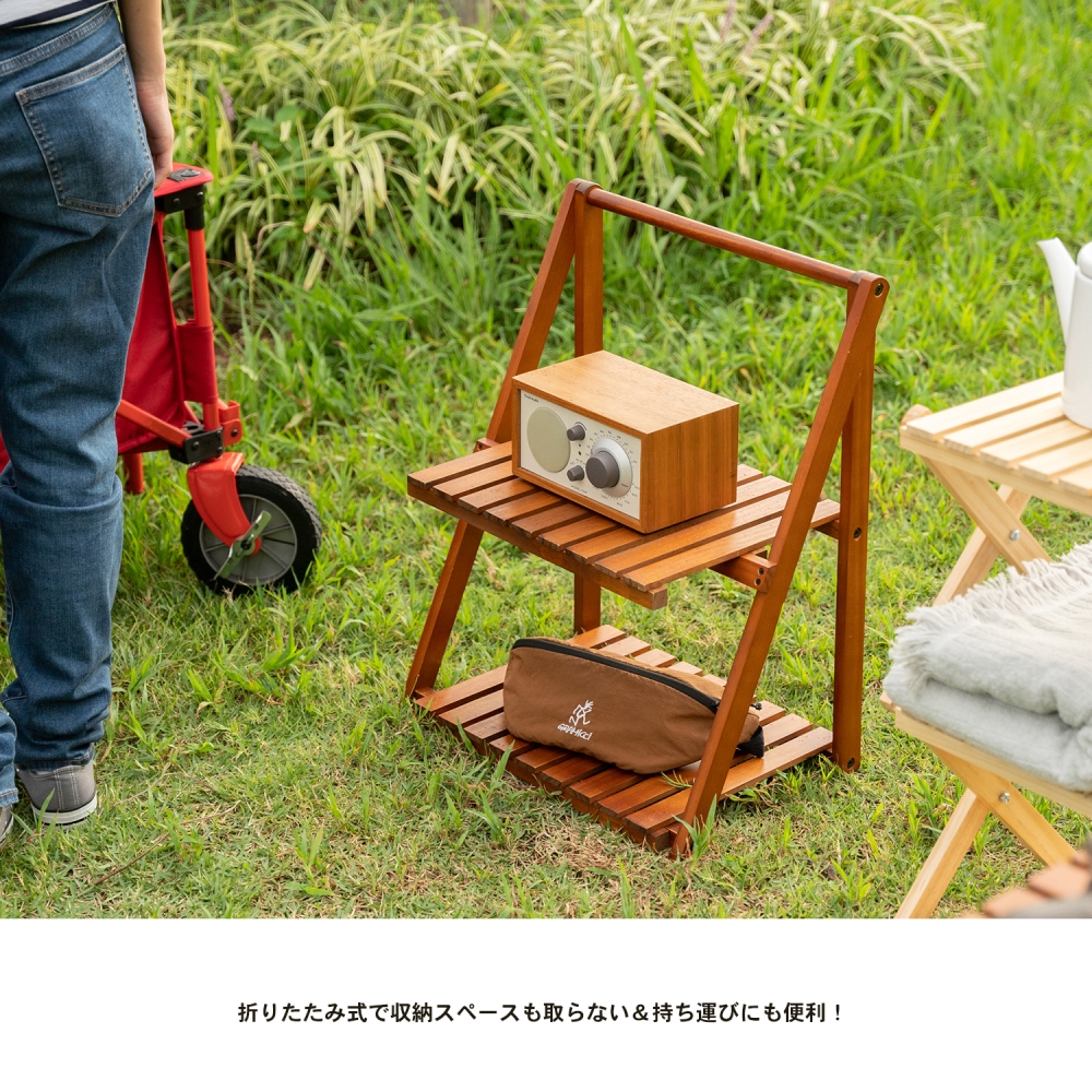 コーナン オリジナル LIFELEX 折り畳み式木製ハングラック　Ｗ４６０