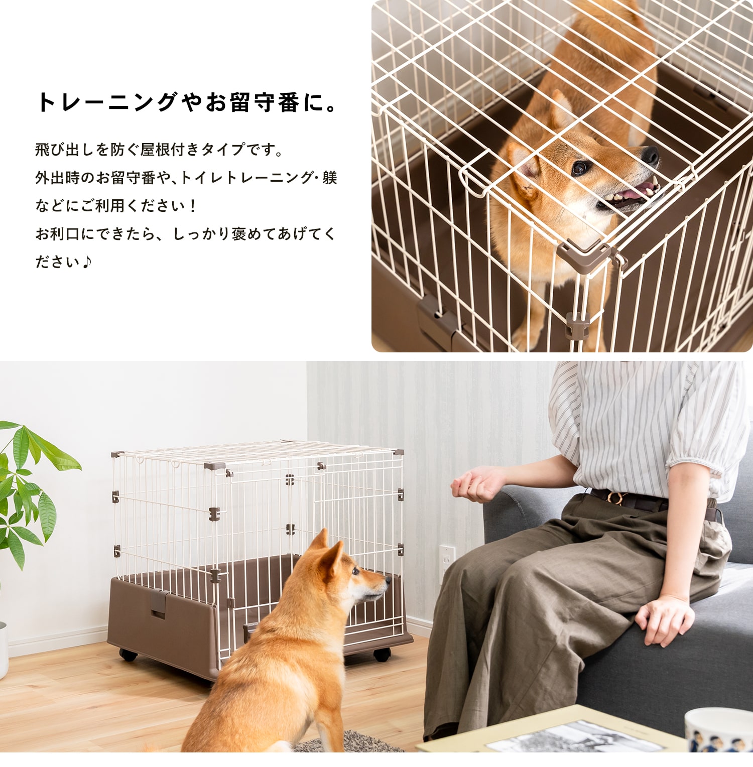 犬　ゲージ　屋根付　美品