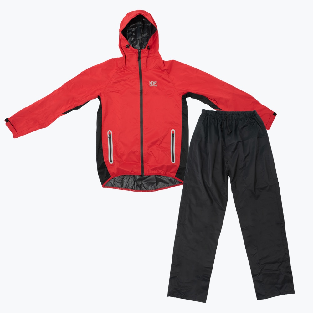 NEXTFORCEス(ネクストフォース）ストレッチレインスーツ　レッド　Ｍ レッド　Ｍ