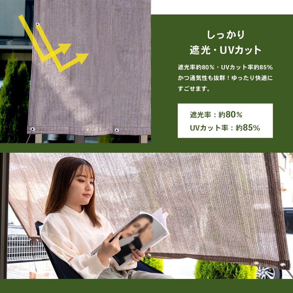 LIFELEX オーニングダークブラウン 約200×250ｃｍ　×2個セット ダークブラウン 約200×250ｃｍ（2個セット）