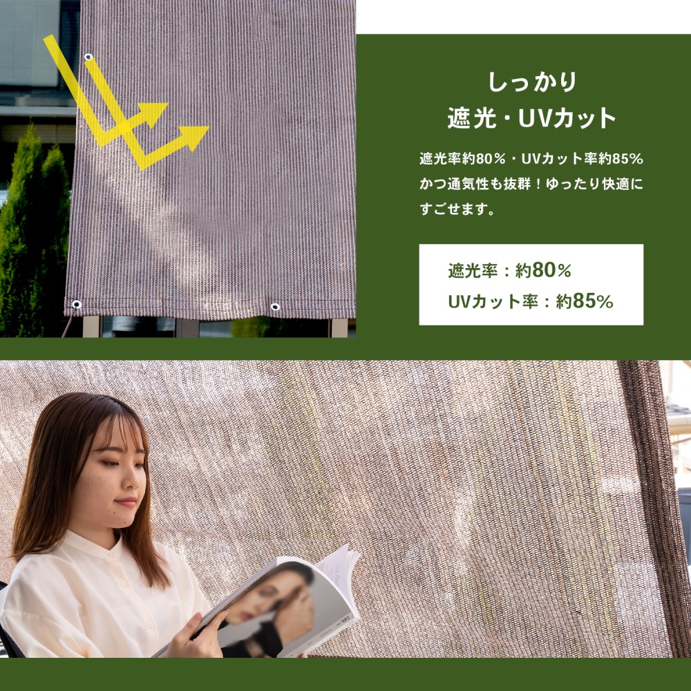 LIFELEX オーニングダークブラウン 約200×300ｃｍ　×2個セット ダークブラウン 約200×300ｃｍ（2個セット）