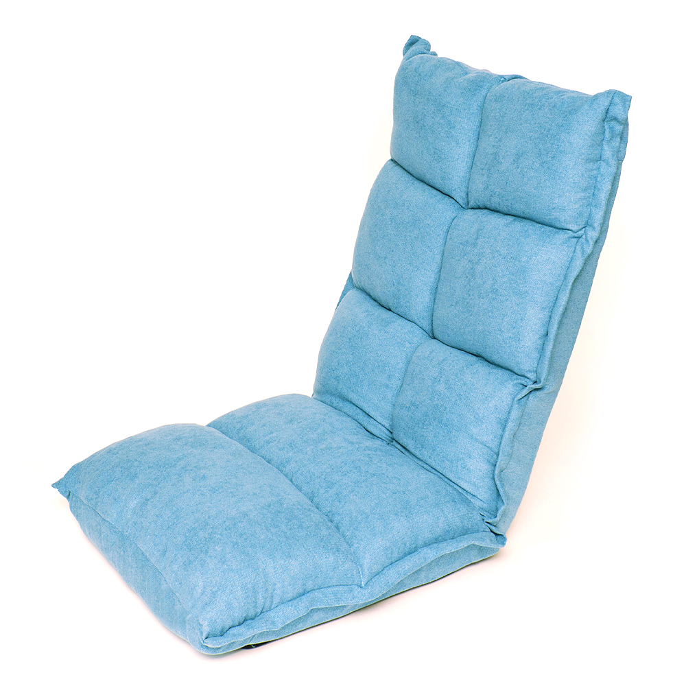 LIFELEX 首にやさしい座椅子　ブルー ブルー
