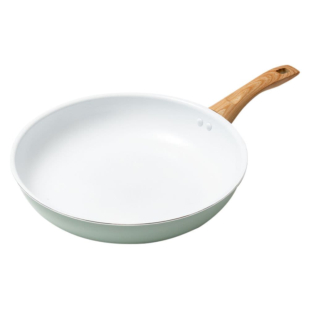 LIFELEX　セラミックフライパン　３０cm　ミント ３０cm