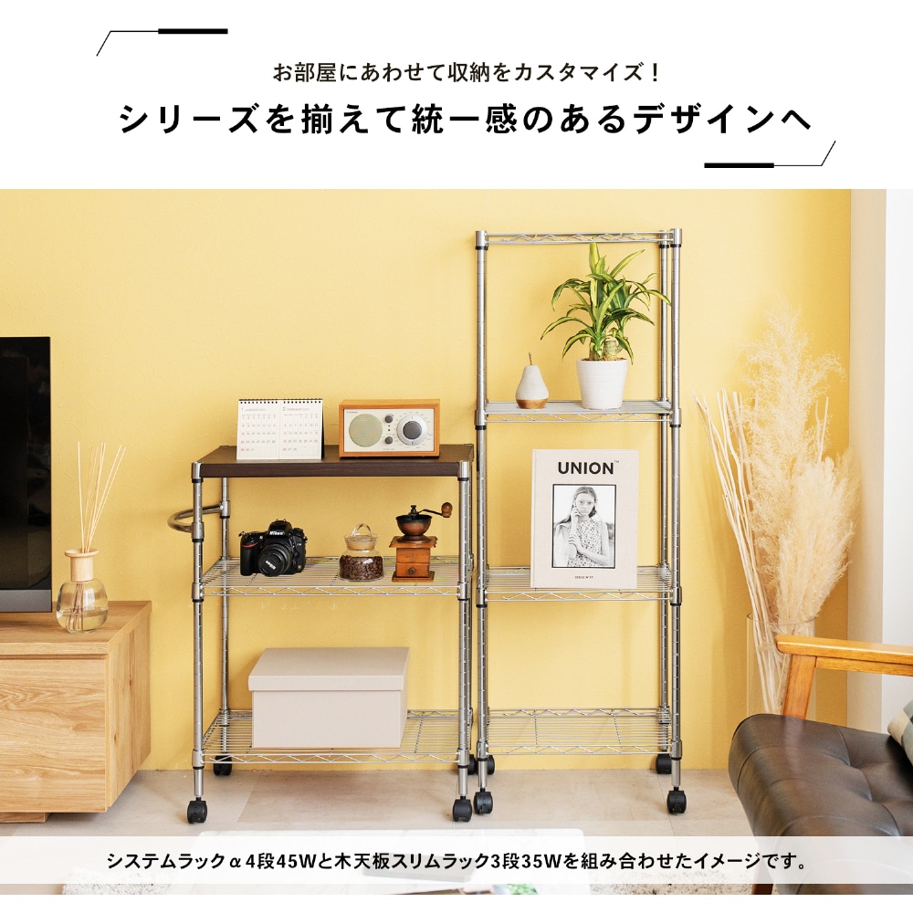 LIFELEX システムラックα4段 45w19Φ 4530-125 ×2個セット 4段・2個セット