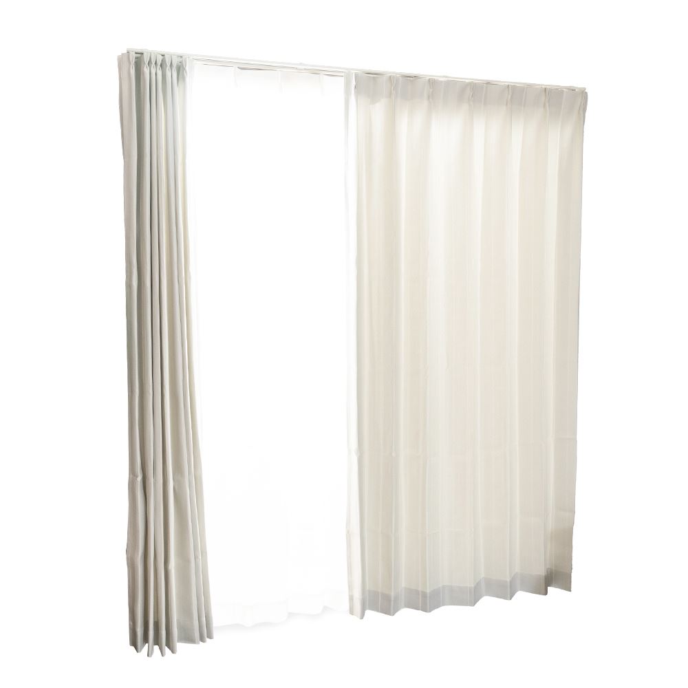 LIFELEX 遮光＋遮熱４枚組カーテン 約幅１００×丈１１０ｃｍ レース丈