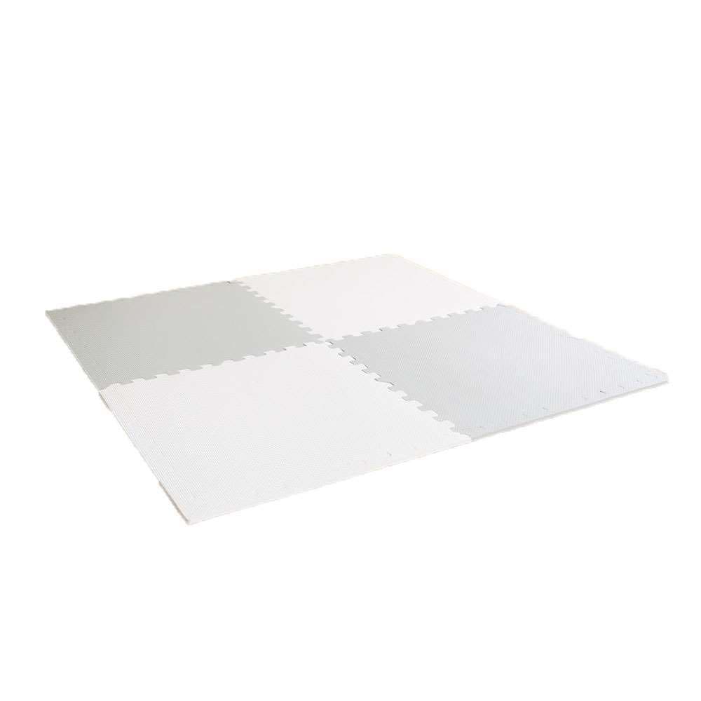 ※※LIFELEX　大判ジョイントマット４枚入　ふち付　約６０×６０×１ｃｍ　グレージュ/ホワイト グレージュ/ホワイト ６０×６０×１ｃｍ