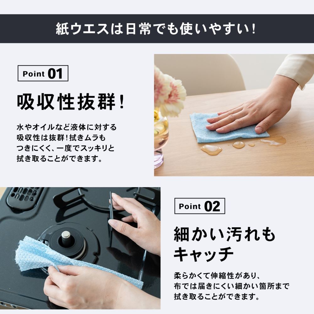 PROACT　水で洗える紙ウエス　ＰＡＳＶ０２－９６７２ 1個