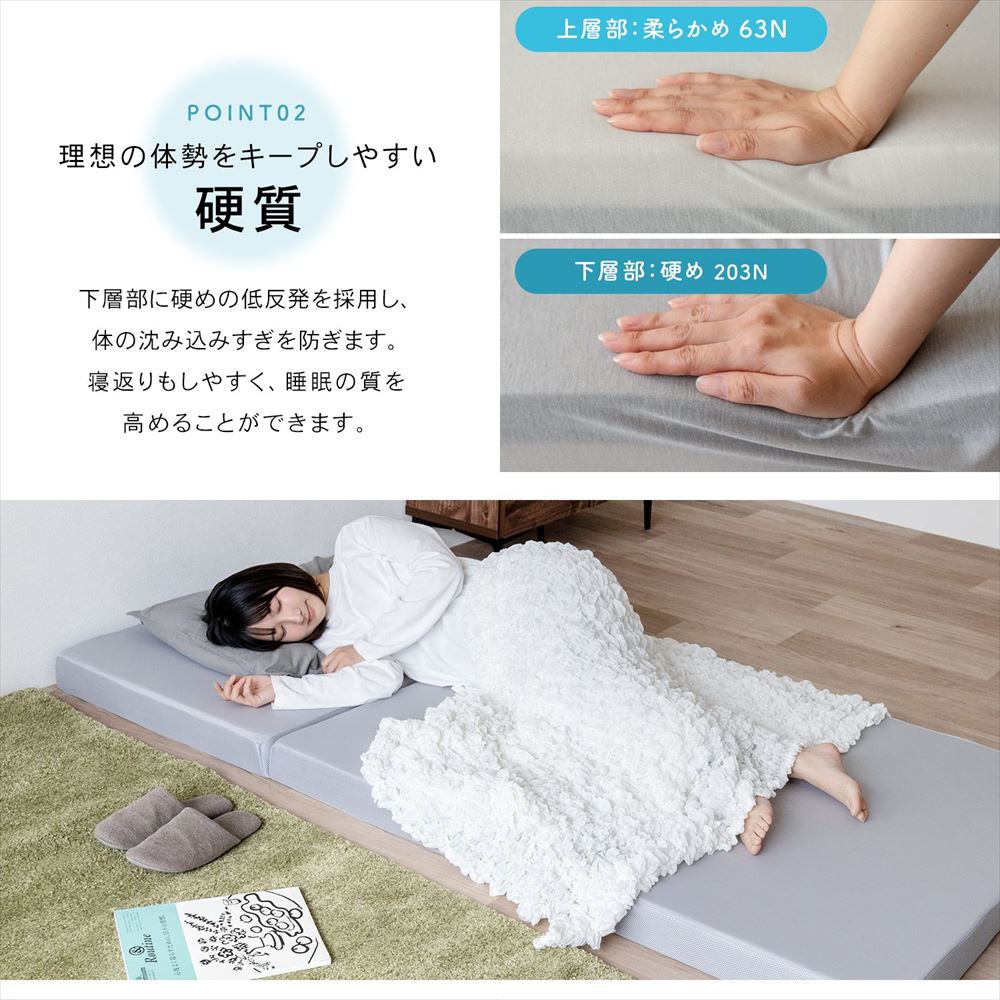 LIFELEX　２層でつつみこむ低反発マットレス　Ｓ　厚み（約）８ｃｍ 低反発