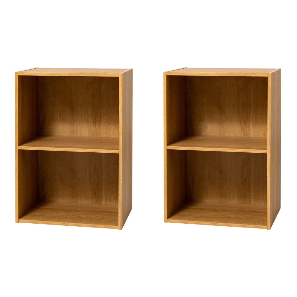 LIFELEX 2段カラーボックス オーク β ×2個セット オーク 2個セット販売