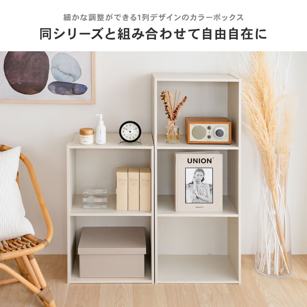 LIFELEX 2段A4カラーボックス ホワイト β ホワイト 2段 A4