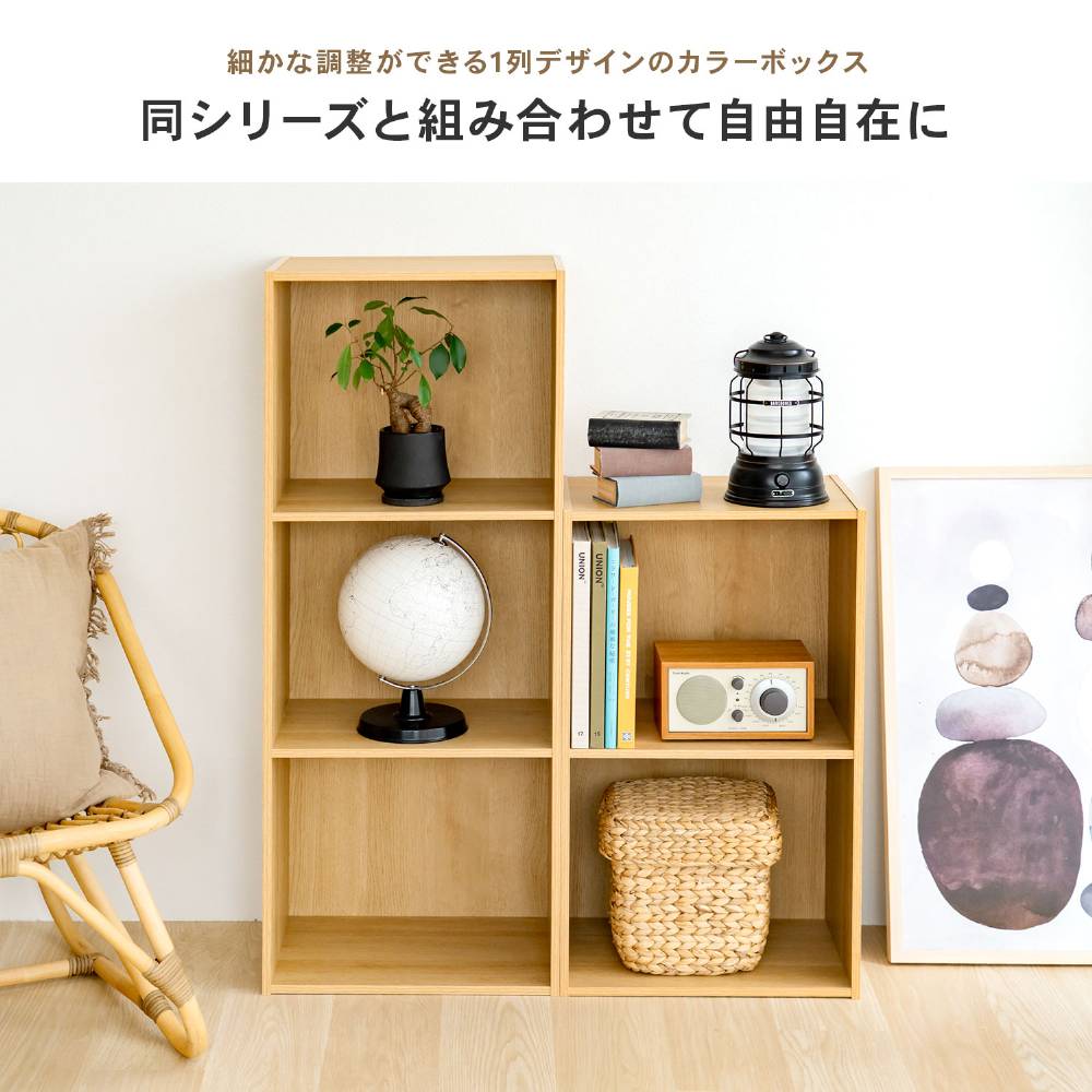LIFELEX　２段Ａ４カラーボックス　オーク　β オーク 2段 A4