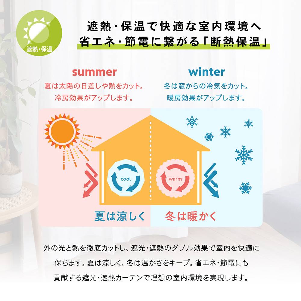 LIFELEX 花粉＋遮熱・保温レースカーテン　ポレン　約幅１００×丈１７６ｃｍ　アイボリー　２枚組 約幅１００×１７６ｃｍ