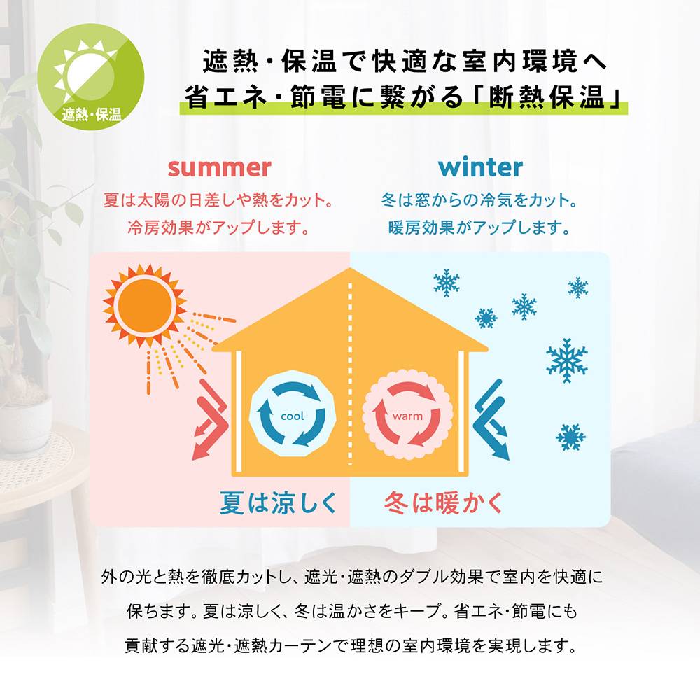 LIFELEX 花粉＋遮熱・保温レースカーテン　ポレン　約幅１００×丈１９８ｃｍ　アイボリー　２枚組 約幅１００×１９８ｃｍ