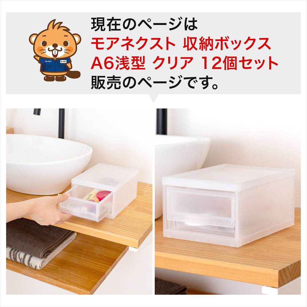 LIFELEX モアネクスト A6浅型CL 1419-100 ×12個セット クリア A6 浅型 [12個]