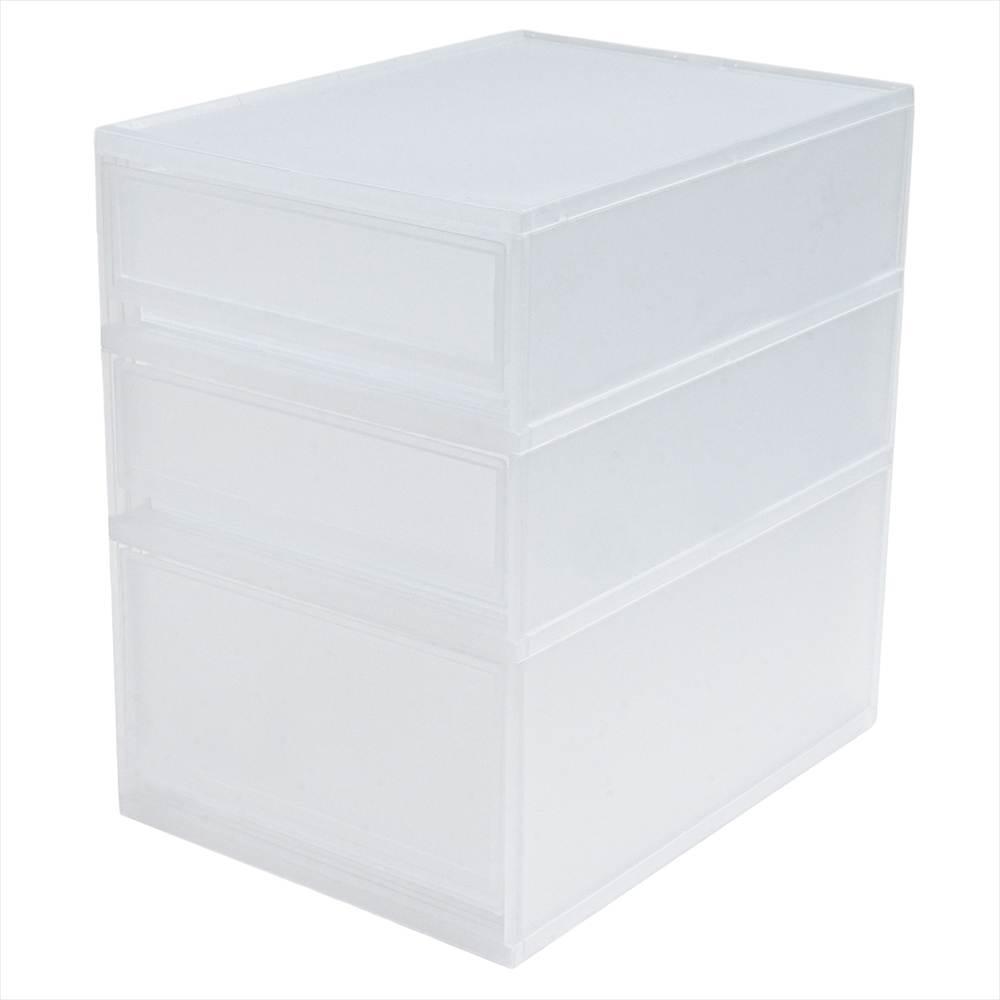 LIFELEX モアネクスト A4浅2深1CL 2636-380 ×4個セット クリア A4 浅型2段 深型1段 [4個]