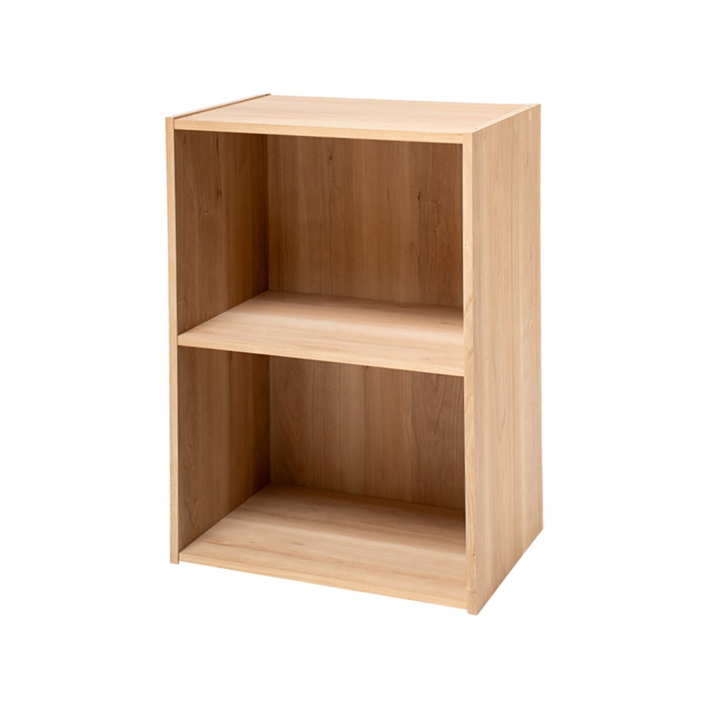 LIFELEX　２段カラーボックス　オークナチュラル無垢材調　β オークナチュラル無垢材調 2段