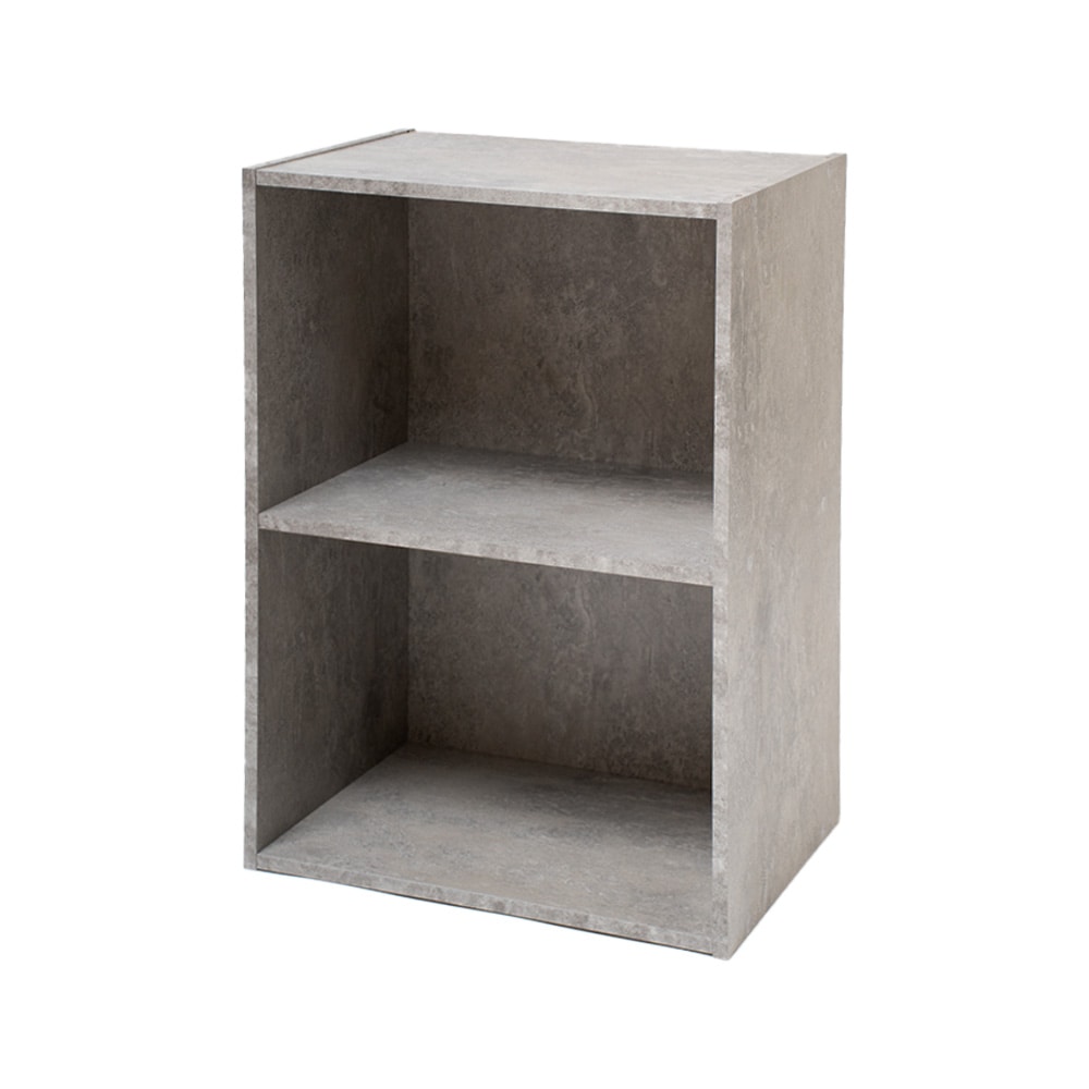 LIFELEX　２段カラーボックス　グレー大理石調　β グレー大理石調 2段