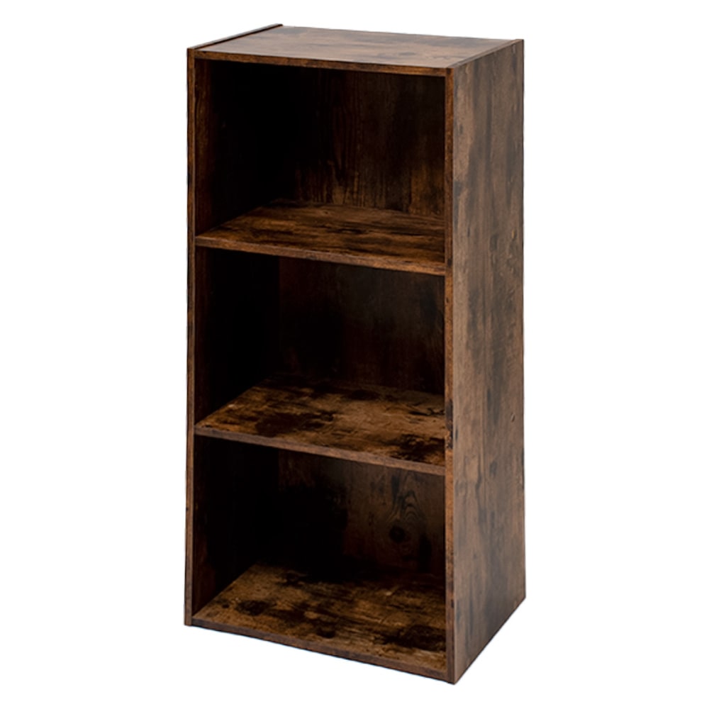 LIFELEX　３段カラーボックス　ダークブラウンビンテージ　β ダークブラウンビンテージ 3段