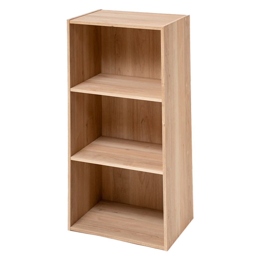 LIFELEX　３段カラーボックス　オークナチュラル無垢材調　β オークナチュラル無垢材調 3段