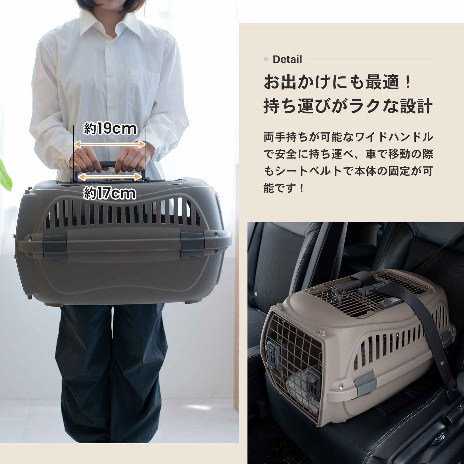 LIFELEX　２ドアハードキャリー　ワイドハンドル　ブラウン　Ｍ ブラウン M