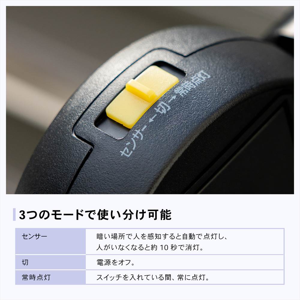 3つのモードで使い分け可能