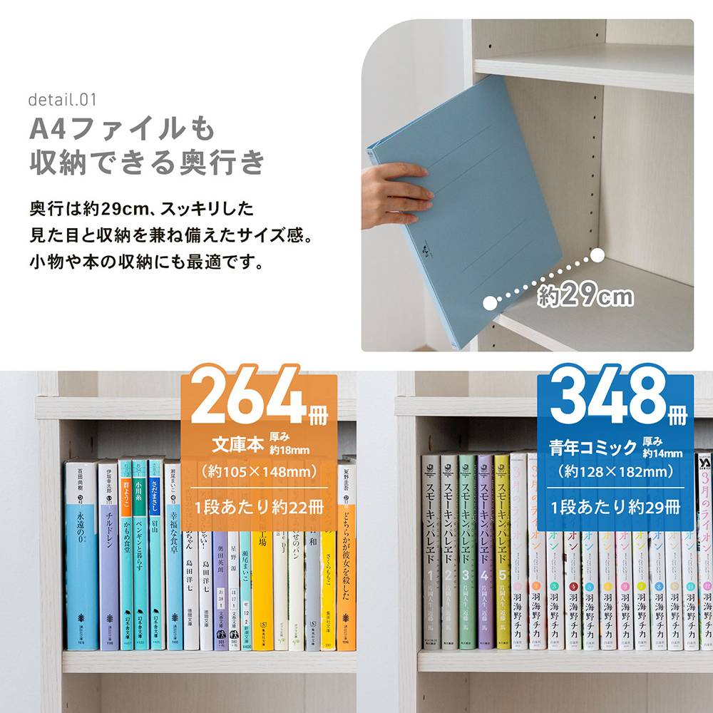 LIFELEX　オープンラックβ　９０３０－１８０　ＷＷＨ　ウッドホワイト ウッドホワイト