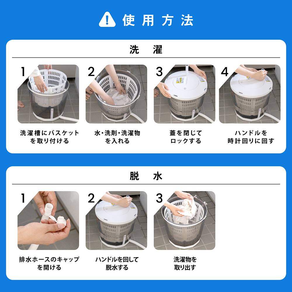 LIFELEX　手動式洗濯機　グレー　ＳＭ２１－４４６０