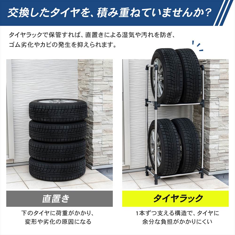 タイヤラックＳ　軽自動車用　ＫＧ０７－７２１２ ※タイヤ、ホイールは付いていません。 Ｓ　軽自動車用
