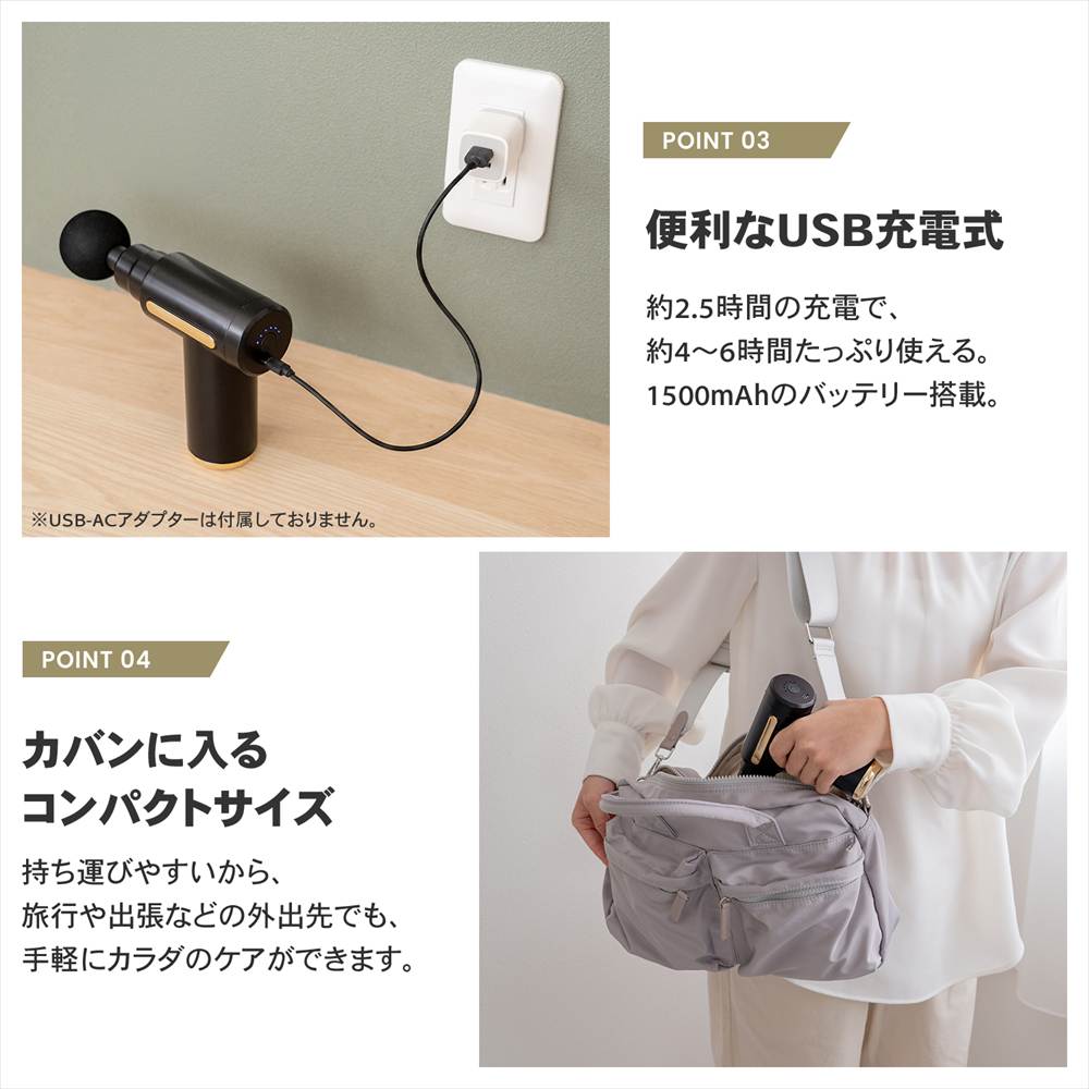 PortTech USB充電 電動プッシュガン BLK DM－720: 家電