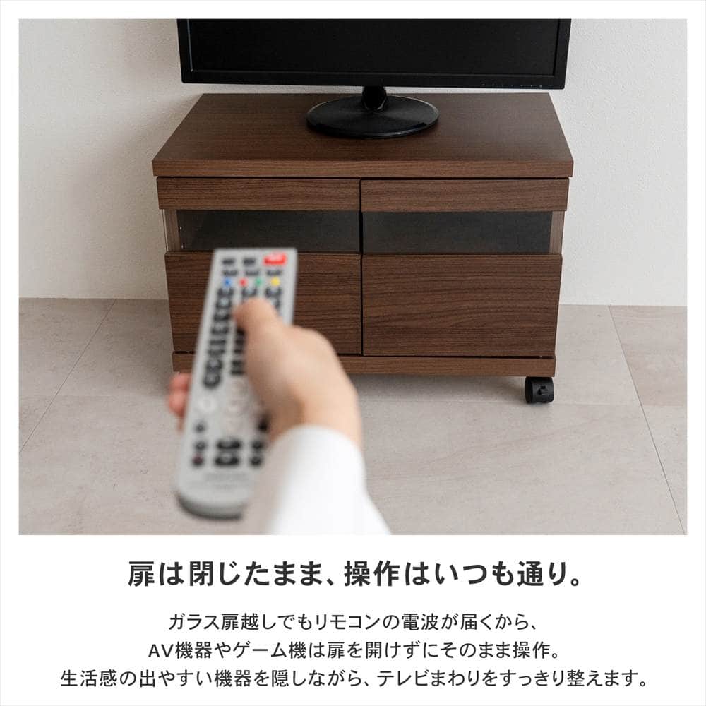LIFELEX ガラス扉TVボード S 600 BK ブラック ガラス扉ＴＶボード　Ｓ