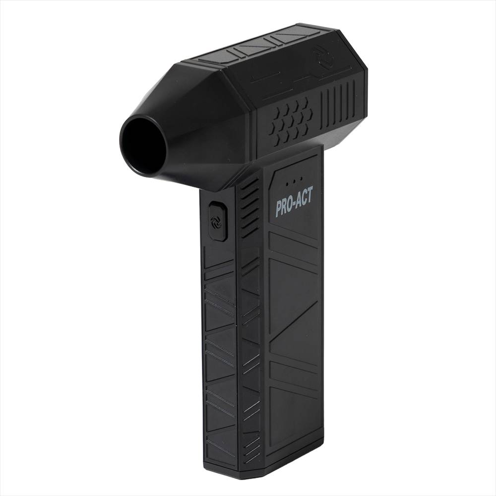 PROACT 電動エアダスター ハンディターボファン 軽量 Type-C充電式 ブラシレスモーター 風量3段階調節 ロングノズル付 小型ブロワー