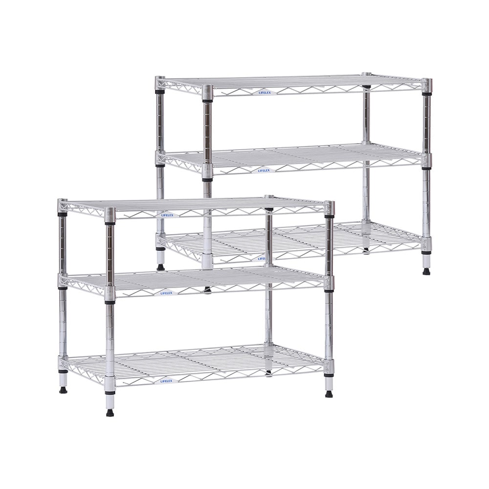 システムラックローα3段60W 6035-50 可動棚 ×2個セット ロータイプ・2個セット