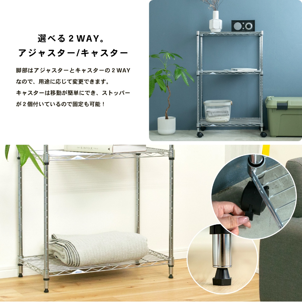 システムラックα3段60W 6035-95 可動棚 ×2個セット 3段・2個セット