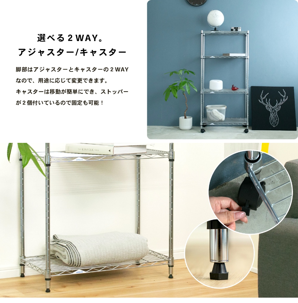 システムラックα4段60W 6035-125 可動棚 ×2個セット 4段・2個セット