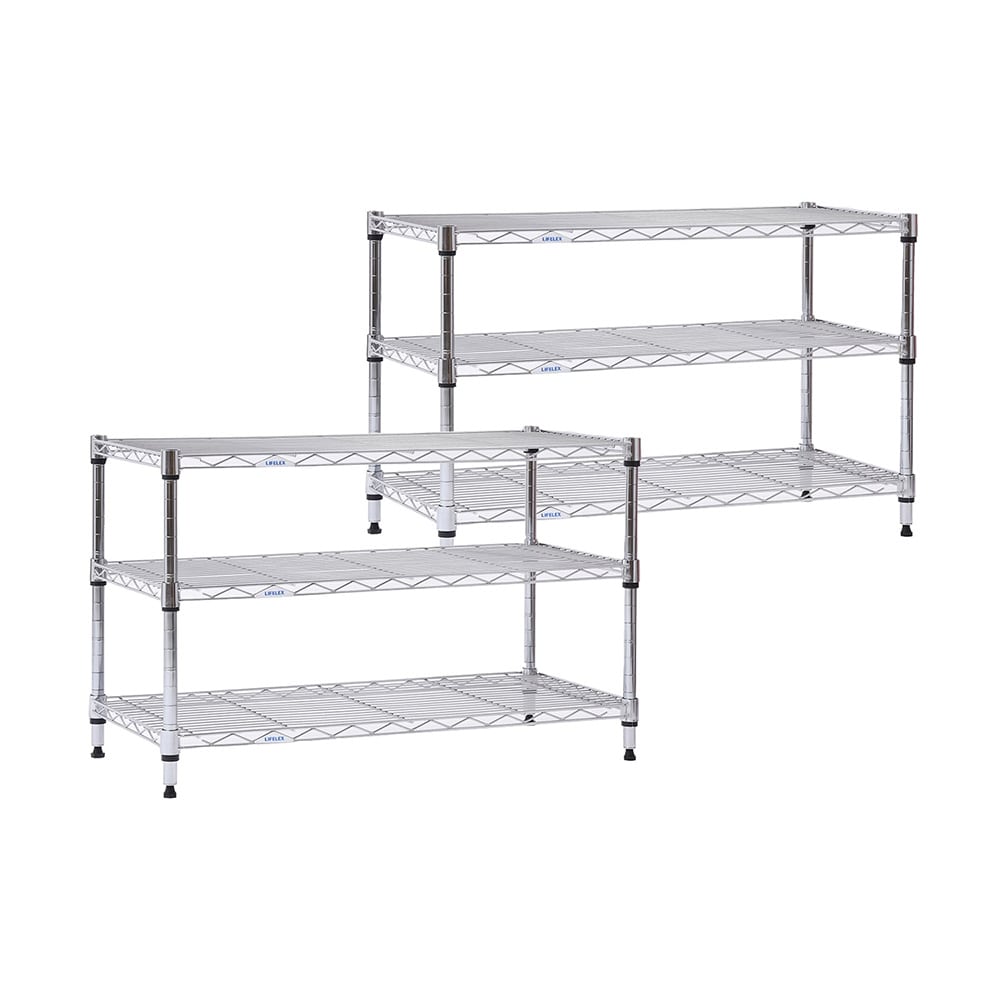 システムラックローα3段75W 7535-50 可動棚 ×2個セット 2個セット