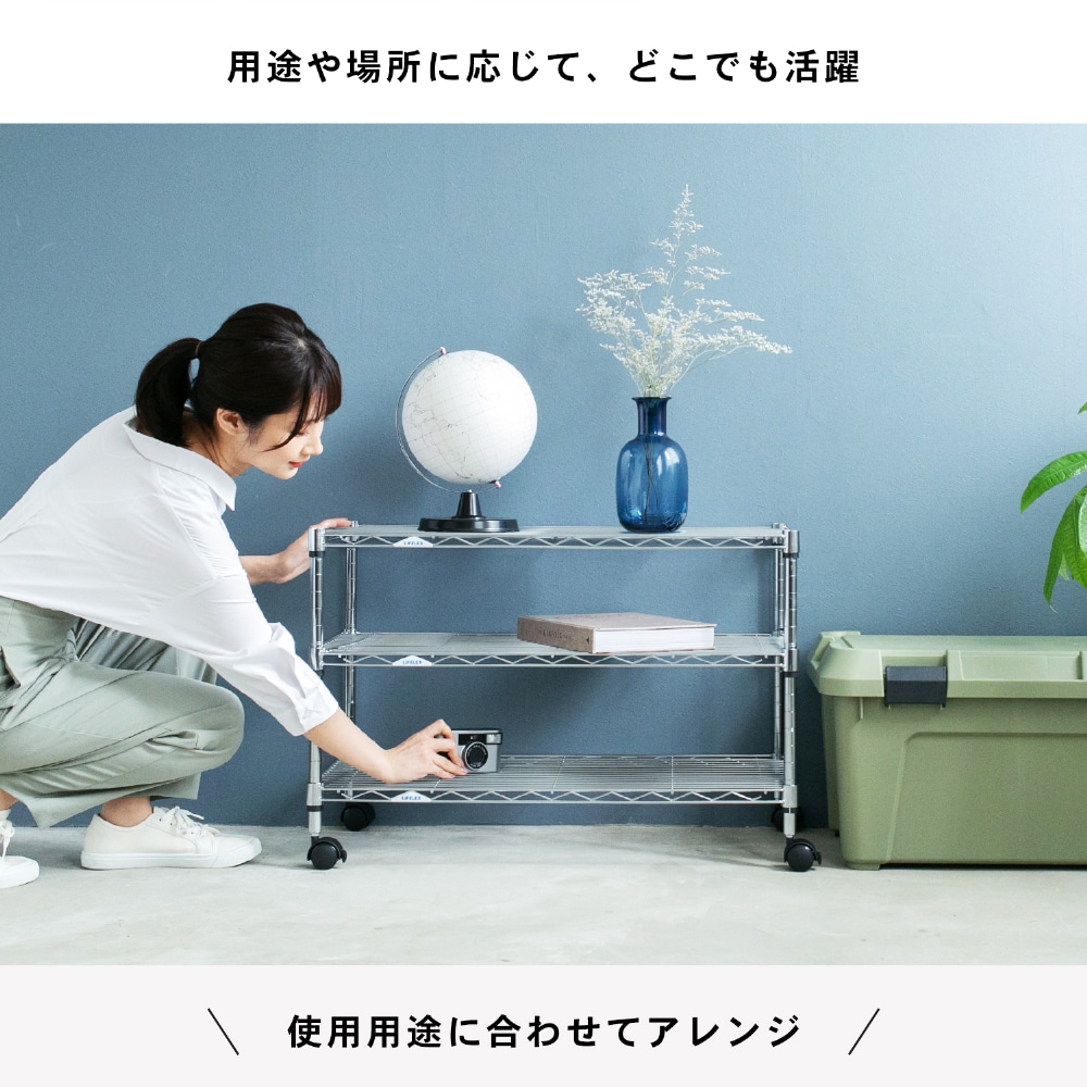 システムラックローα3段75W 7535-50 可動棚 ×2個セット 2個セット