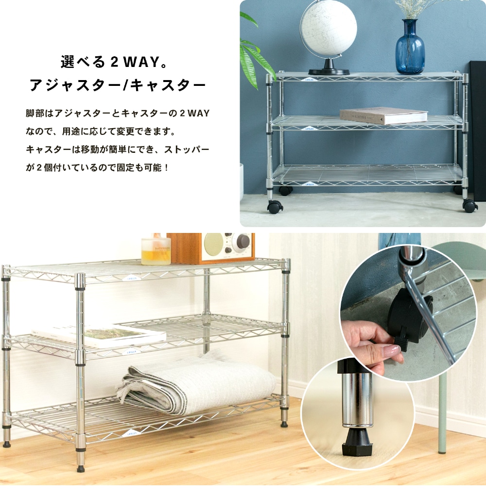 システムラックローα3段75W 7535-50 可動棚 ×2個セット 2個セット