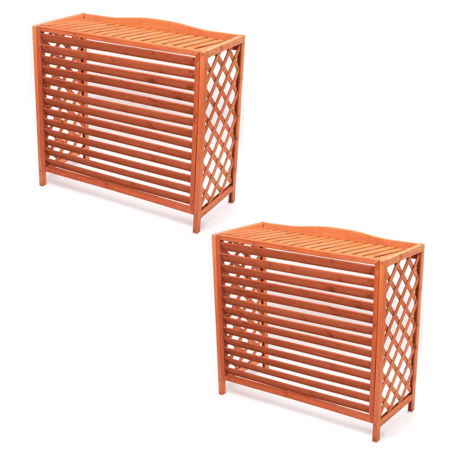 ルーバー室外機カバー L KHT10-5533　×２個セット ナチュラル色ルーバーLサイズ×2個セット