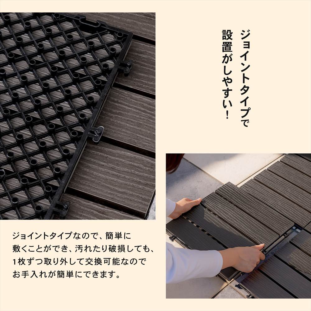 LIFELEX サザンタイル　人工木　ＳＴＷＰＣ１０－８７５８ メープル　×６個セット メープル ６個セット