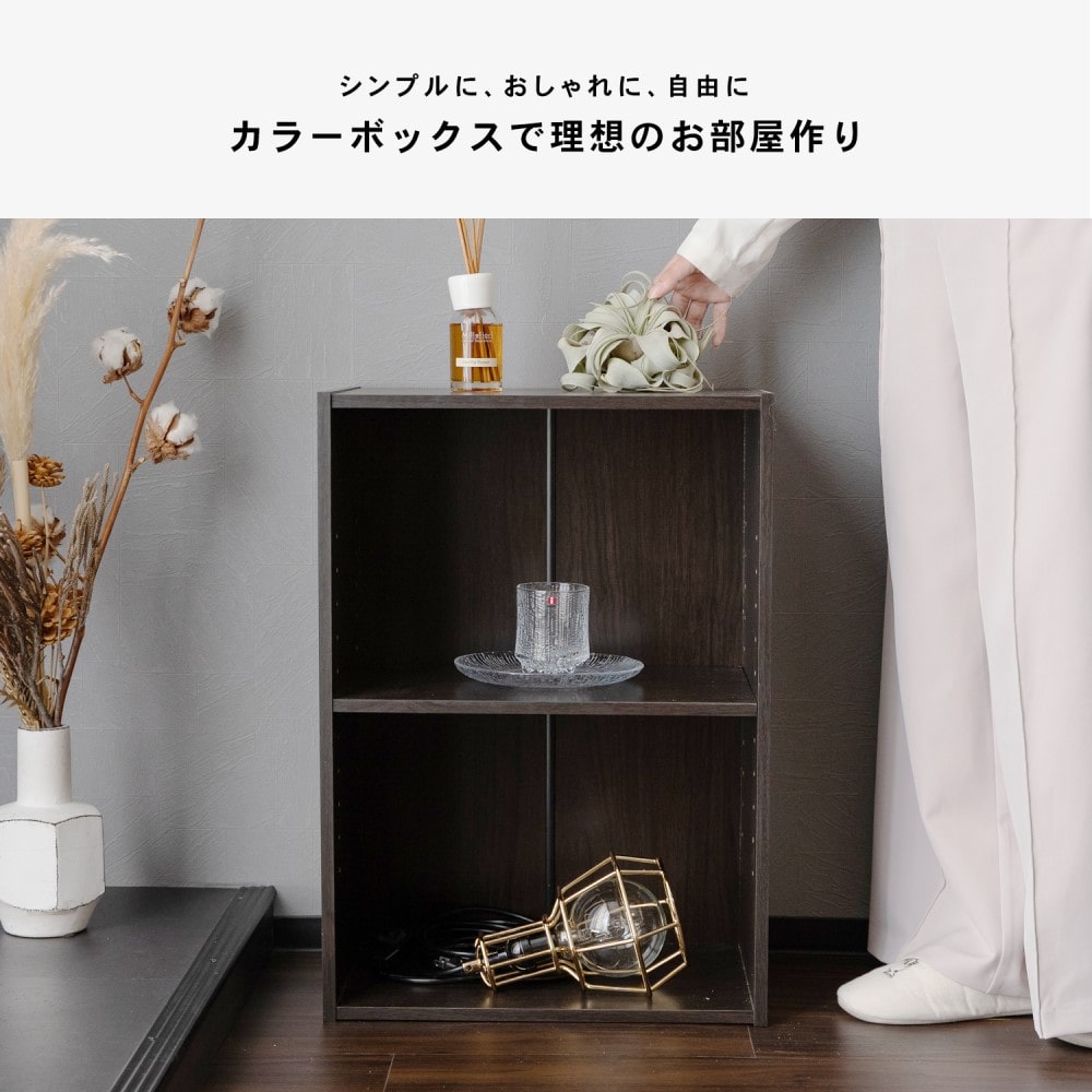 ２段可動棚　ＤＢＲ　ダークブラウン 2段　ダークブラウン