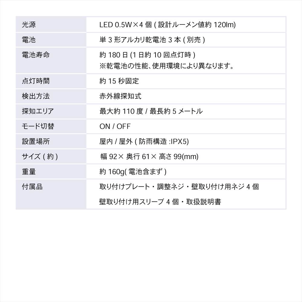 LIFELEX ドア用センサーライト　ブラウン ＫＤＳＬ１０－２２０１ ブラウン