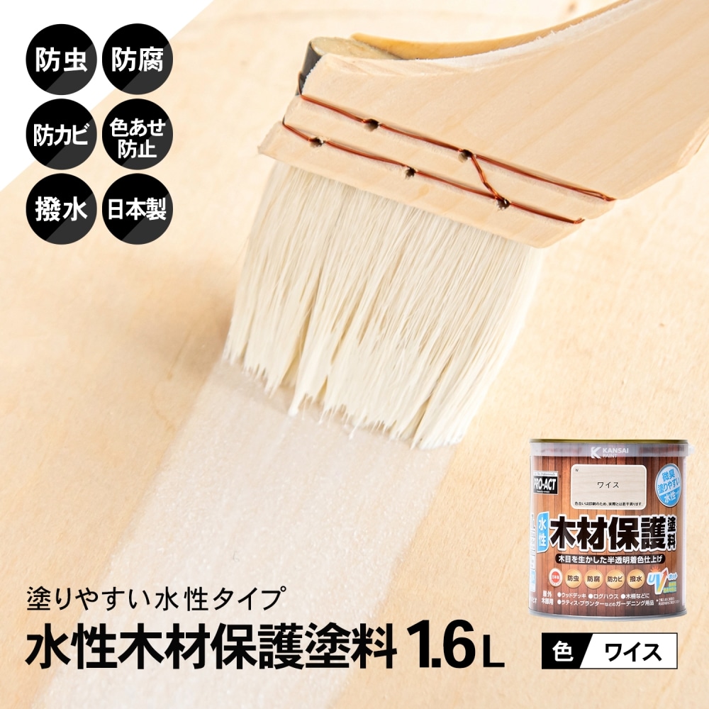 PROACT 水性木材保護塗料 １．６Ｌ ワイス