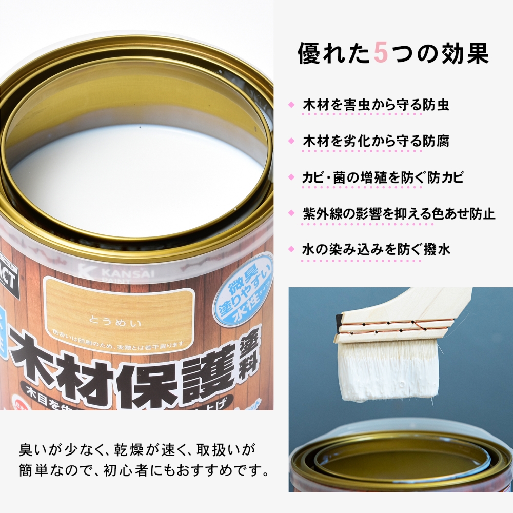 PROACT 水性木材保護塗料 ３Ｌ とうめい(とうめい): 塗料・接着剤・補修用品|ホームセンターコーナンの通販サイト