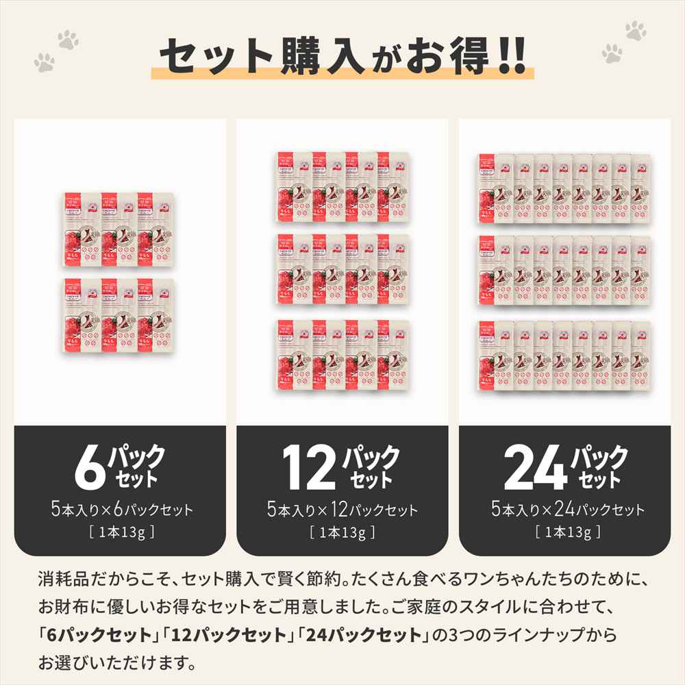 LIFELEX 犬のおやつ いぬぴゅーれ 無添加牛もも 13ｇ×5パック 日本製　×12個セット 牛もも 13ｇ×5パック×12個セット