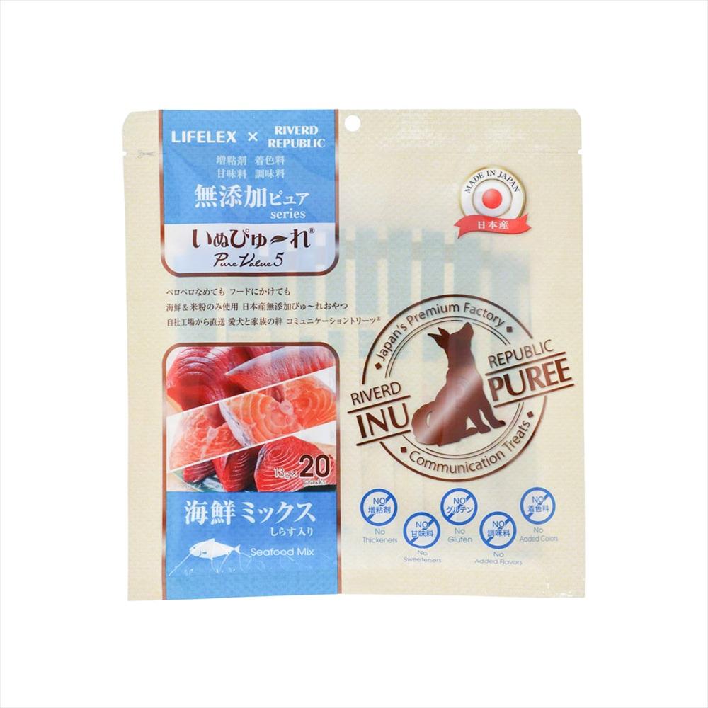 LIFELEX 犬のおやつ いぬぴゅーれ 無添加海鮮ミックス 13ｇ×20パック 日本製 海鮮ミックス 13ｇ×20パック