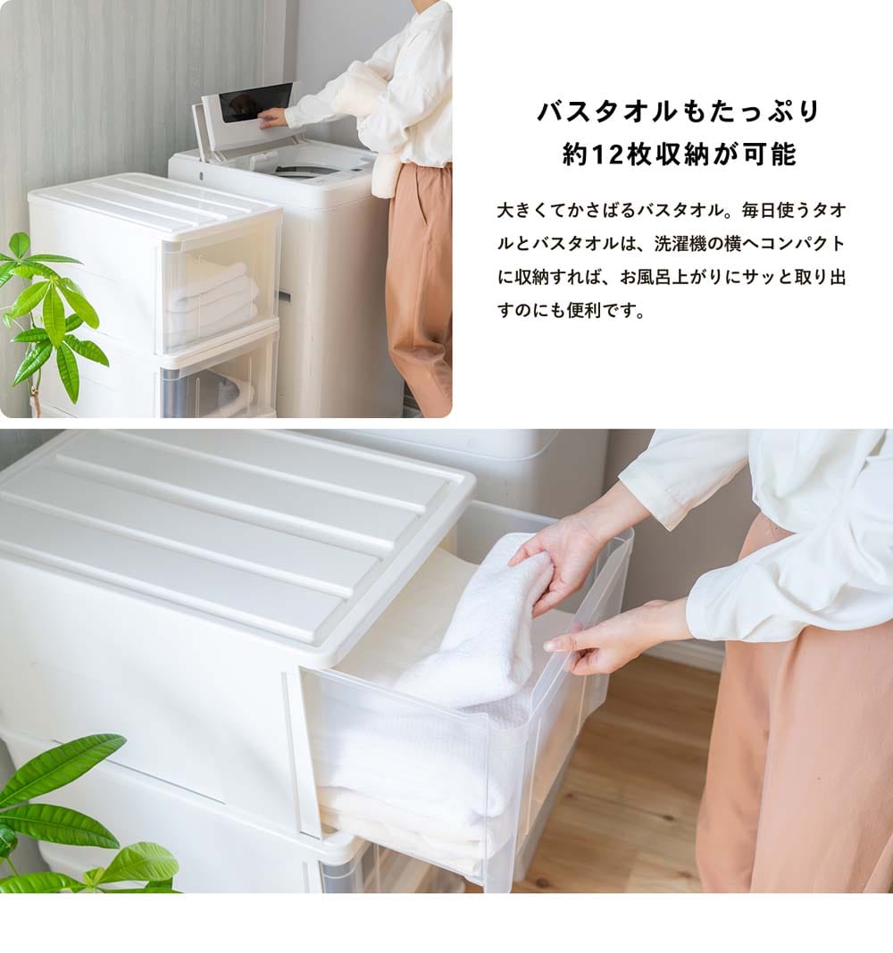 LIFELEX 引出収納ケース 55Ｌ ホワイト 約幅40Ｘ奥行55Ｘ高さ30cm クローゼット用　×３個セット 55Ｌ ホワイト 約幅40Ｘ奥行55Ｘ高さ30cm クローゼット用　3個セット