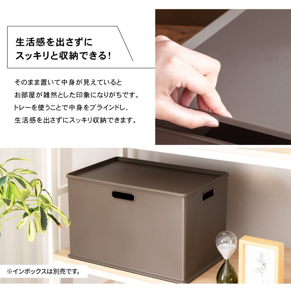 LIFELEX　インボックストレー 横ハーフ・レギュラー用 ダークブラウン ダークブラウン 横ハーフ・レギュラー用トレー