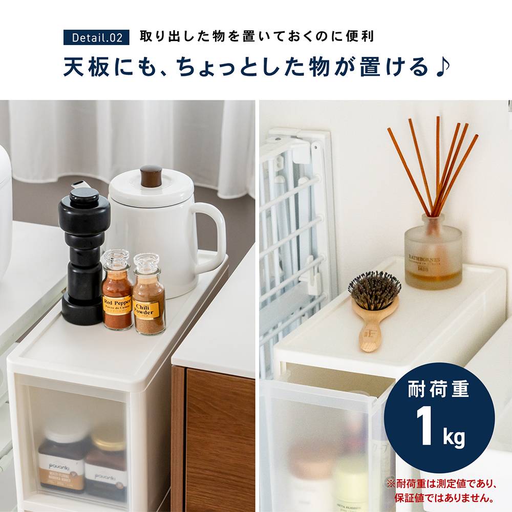 LIFELEX　隙間ストッカー４段　セラルスリムＣ　幅１８ｃｍ ４段　スリム　幅１８ｃｍ