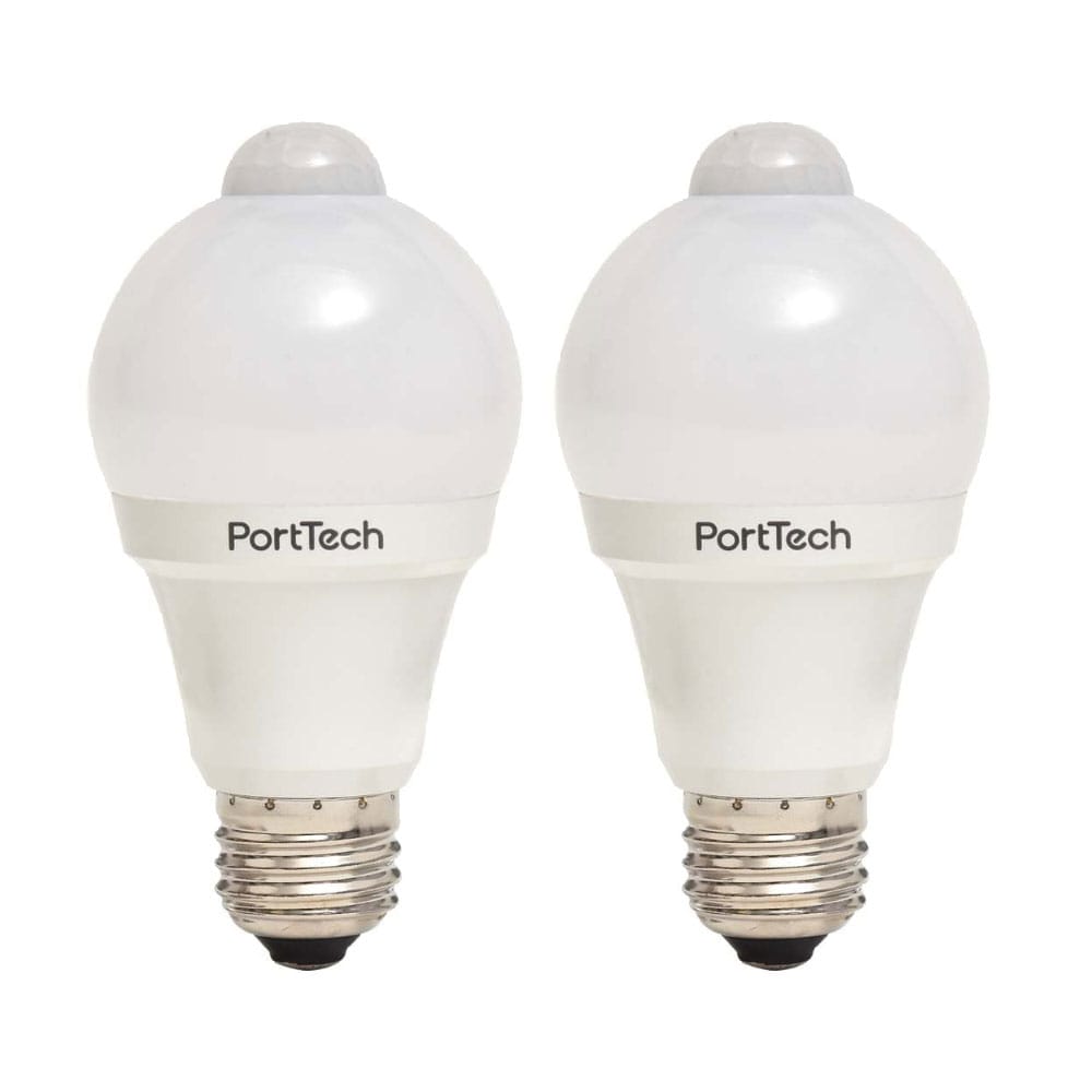 【まとめてお得】PortTech 人感センサーLEDライト40W相当 電球色 PAS40L26　×2個セット 電球色×2個セット