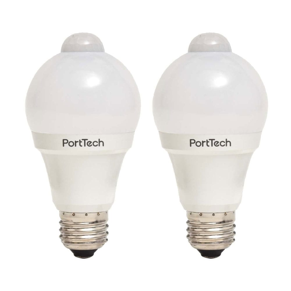 【まとめてお得】PortTech 人感センサーLEDライト60W相当 昼白色 PAS60N26　×2個セット 昼白色×2個セット